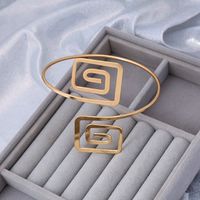Fashion Geometric Square Spiral Arm Ring Simple Temperament Jewelry main image 1