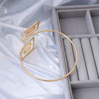 Fashion Geometric Square Spiral Arm Ring Simple Temperament Jewelry main image 5