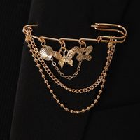 Fashion Paper Clip Butterfly Five-pointed Star Tassel Suit Corsage Female Accessories main image 3