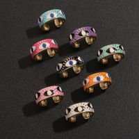 European And American Fashion Evil Eye Copper Ring Wholesale main image 1