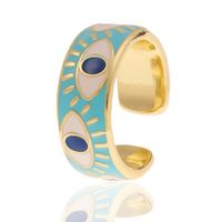 European And American Fashion Evil Eye Copper Ring Wholesale main image 6
