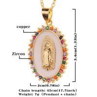 Colored Zircon Drop Oil Retro Women's Religious Pendant Jewelry main image 5