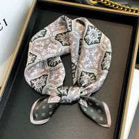 2021 Spring And Summer New Small Square Scarf Fashion Silk Scarf Female main image 5