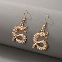 European And American Exaggerated Snake-shaped Earrings sku image 1