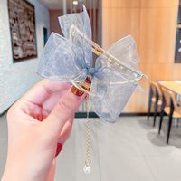 Korean Version Of Lace Butterfly Hairpin Pearl Tassel Hair Catch Metal Large Catch Clip Hair Accessories sku image 27