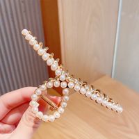 Korean Version Of Lace Butterfly Hairpin Pearl Tassel Hair Catch Metal Large Catch Clip Hair Accessories sku image 41