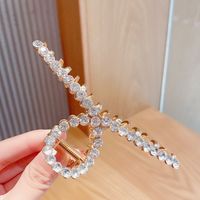 Korean Version Of Lace Butterfly Hairpin Pearl Tassel Hair Catch Metal Large Catch Clip Hair Accessories sku image 43