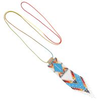 Bohemian Ethnic Miyuki Rice Beads Hand-woven Classical Long Tassels Necklace sku image 1