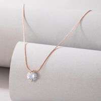 Simple Transparent Invisible Fish Line Zircon Necklace Diamond-studded Clavicle Chain Female sku image 12