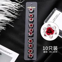 Fashion Rhinestone Beanie Buckle Hairpins Children Girls Small Hair Buckles sku image 1