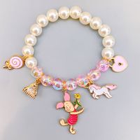 Children's Pearl Bracelet Cute Little Animal Bracelet Beaded Accessories sku image 8