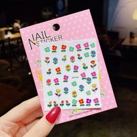 Children's Nail Stickers Baby Nail Stickers Cartoon Fruit Animal Waterproof Sticker Painting sku image 11