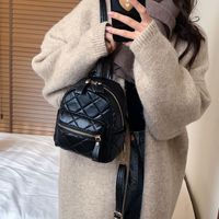 Lingge New Winter Fashion Solid Color Backpack Short-distance Travel Bag One-shoulder Hand Carry sku image 1