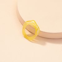 Vintage Acrylic Design Sense Beaded Flower Resin Ring Set sku image 6