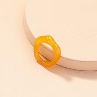 Vintage Acrylic Design Sense Beaded Flower Resin Ring Set sku image 7