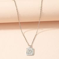 European American Square Brand Pendant Clavicle Chain Letter Sweater Chain sku image 15