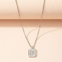 European American Square Brand Pendant Clavicle Chain Letter Sweater Chain sku image 20