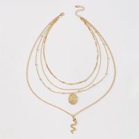 Snake-shaped Simple Stacking Multi-layer Necklace main image 1