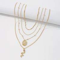 Snake-shaped Simple Stacking Multi-layer Necklace main image 3