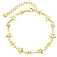 Dame Star Le Cuivre Placage Plaqué Or 18k Bracelets main image 4