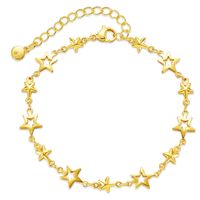 Lady Star Copper Plating 18k Gold Plated Bracelets main image 4