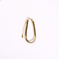 Fashion Geometric Titanium Steel Necklace Flat Snake Chain Necklace sku image 1