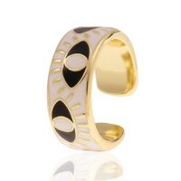 European And American Fashion Evil Eye Copper Ring Wholesale sku image 1