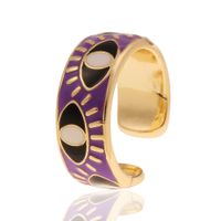European And American Fashion Evil Eye Copper Ring Wholesale sku image 3
