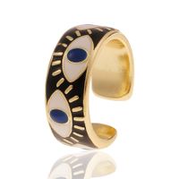 European And American Fashion Evil Eye Copper Ring Wholesale sku image 6