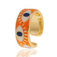 European And American Fashion Evil Eye Copper Ring Wholesale sku image 8
