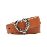 New Peach Heart Buckle Simple Plate Buckle Decorative Belt Fashion Love Buckle Windbreaker Jeans Belt sku image 5