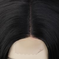 Longue Perruque Ondulée Noire Pour Les Femmes Perruque En Fibre Résistante À La Chaleur Pour Cheveux Synthétiques main image 8