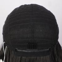 Longue Perruque Ondulée Noire Pour Les Femmes Perruque En Fibre Résistante À La Chaleur Pour Cheveux Synthétiques main image 11