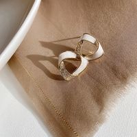 Retro Pearl Diamond Drop-shaped Temperament Design Earrings Wholesale main image 3