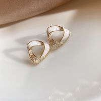 Retro Pearl Diamond Drop-shaped Temperament Design Earrings Wholesale main image 5