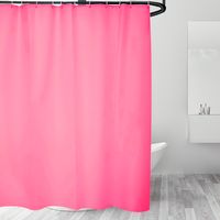 Simple Rose Red Waterproof Mildew Proof Shower Curtain main image 2