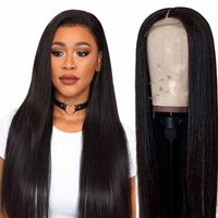European And American Black Long Straight Hair Wig Wholesale main image 2