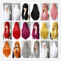 Cosplay Wig Color Long Straight Hair Wig Anime Wig 80cm main image 1