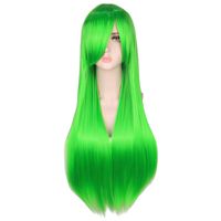 Perruque Cosplay Couleur Longue Perruque De Cheveux Raides Perruque Anime 80cm main image 6