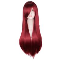 Perruque Cosplay Couleur Longue Perruque De Cheveux Raides Perruque Anime 80cm main image 5