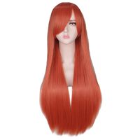 Perruque Cosplay Couleur Longue Perruque De Cheveux Raides Perruque Anime 80cm main image 4