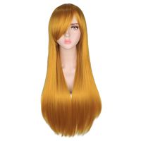 Perruque Cosplay Couleur Longue Perruque De Cheveux Raides Perruque Anime 80cm main image 3