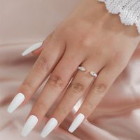 18kgp Retro Trend White Enamel Color Zircon Ring Women main image 3