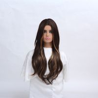 European And American Mixed Color Long Curly Hair Chemical Fiber Wig Wholesale main image 1