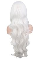 Cos Wig Milky White 80cm Curly Hair Anime Wig Wholesale main image 4