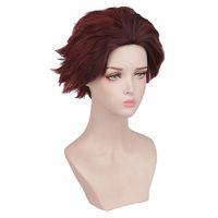 Fashion Cosplay Wig Anime Characters Red Gradient Reddish Brown Wig main image 2