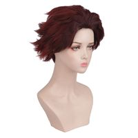 Fashion Cosplay Wig Anime Characters Red Gradient Reddish Brown Wig main image 4