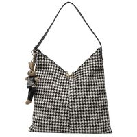 Autumn And Winter Large-capacity Bag New Trendy Fashion Checkerboard Shoulder Bag Bucket Bag sku image 7