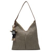 Autumn And Winter Large-capacity Bag New Trendy Fashion Checkerboard Shoulder Bag Bucket Bag sku image 8