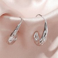 Women's Fashion C-shaped Bump Alloy Earrings sku image 1